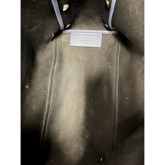 GIVENCHY PARIS Gray Blue Ombre Canvas Logo Bond Tote Shopper Shoulder Bag - Picture 13 of 13